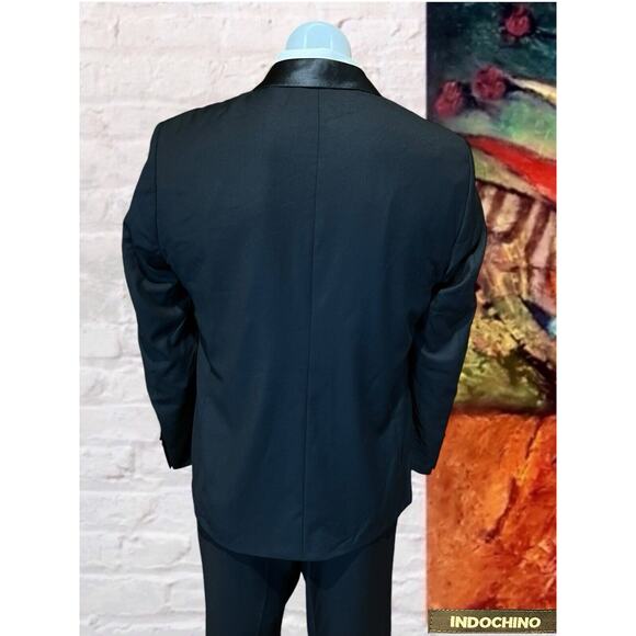 New Indochino 38R Black Tuxedo Formal Coat Suit Jacket Only - Picture 7 of 13